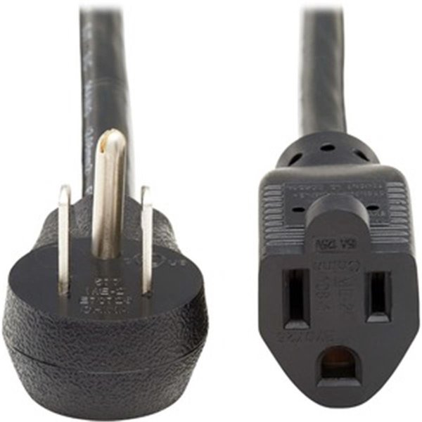 Doomsday Power Extension Cord Right-Angle 5-15P to 5-15R 14AWG 15A - Black - 3 ft. DO2591495